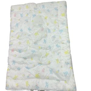 Vintage 1960s/70s pastel animal print youth sleeping bag 22 x 31 USA made NOS